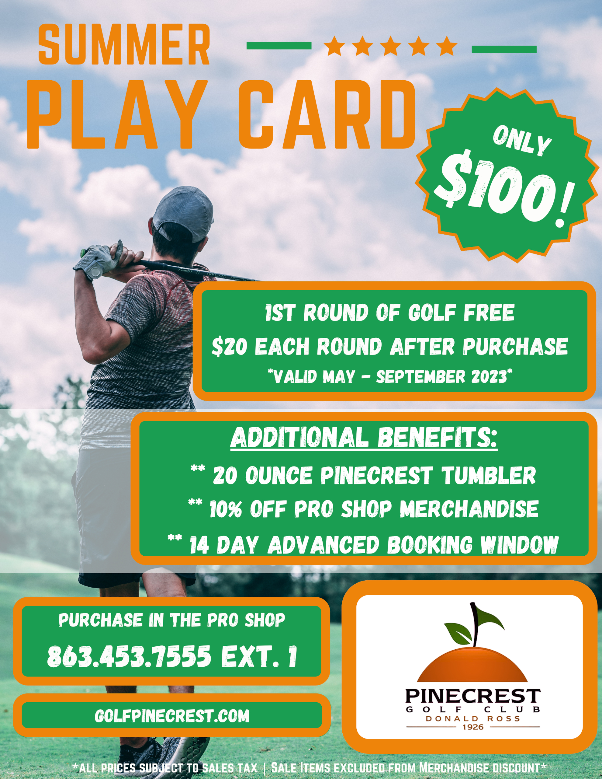 Pinecrest Golf Club | Home (EngageBox) - (2023) Pinecrest Golf Club Home (EngageBox) – (2023) Pinecrest Golf Club Summer Play Card Popup / Promo (Image #1)